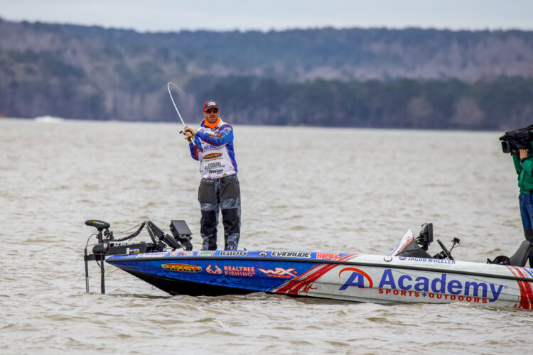 Image for Wheeler Leads Group B  After a Chilly Day on Lake Eufaula