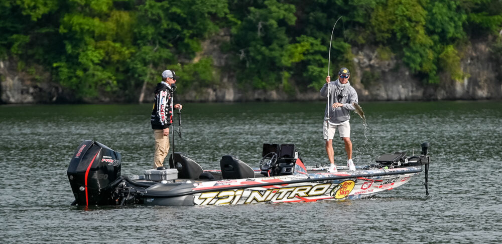 Image for Evers Comfortably Leads Group B After 74-Pound Day on Chickamauga