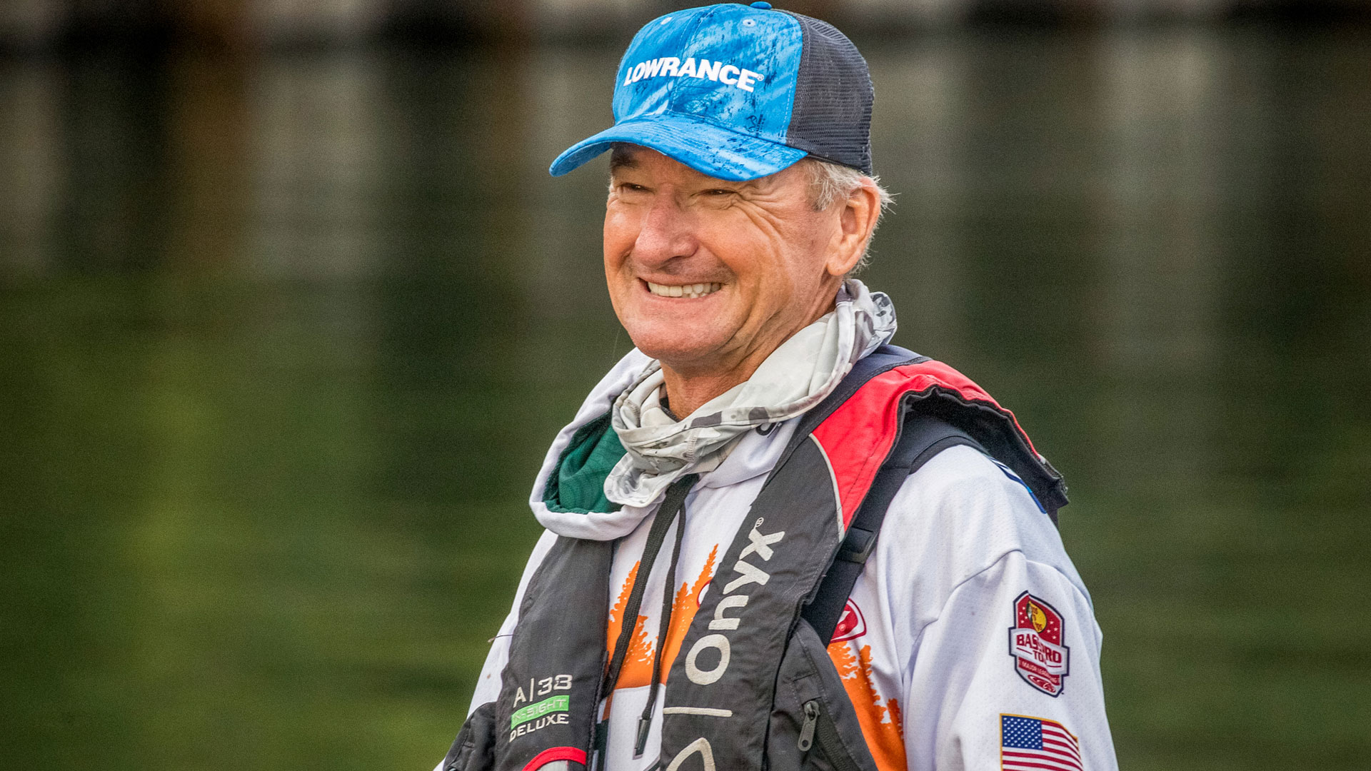 Gary Klein smiling at a Bass Pro Tour event in 2021