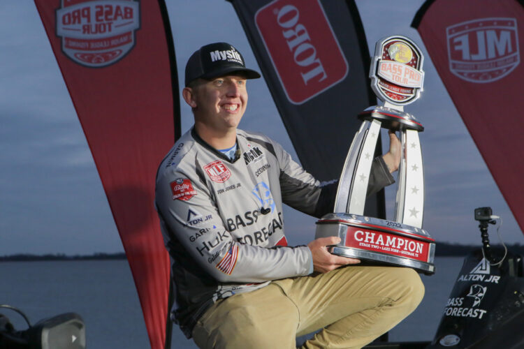 Image for Junior’s Jubilation! Alton Jones, Jr. Claims First Major Win with Bass Pro Tour Trophy at Lake Fork
