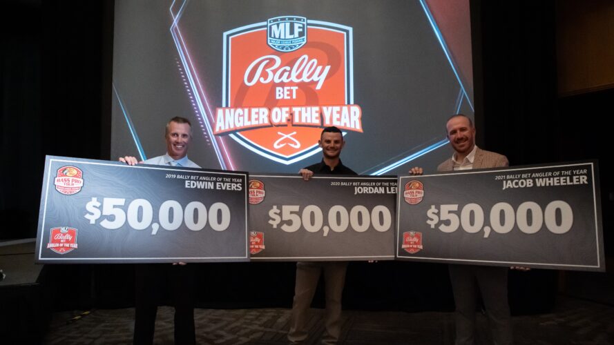 Image for Bally Bet Awards $50K to Former Bass Pro Tour Angler of the Year Winners Edwin Evers, Jordan Lee, and Jacob Wheeler