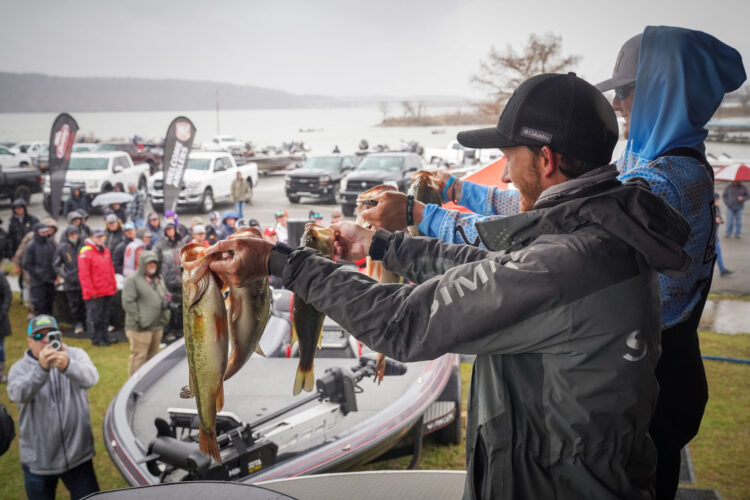 Image for GALLERY: A Cold and Wet Day 2 Weigh-in at Fort Gibson Lake