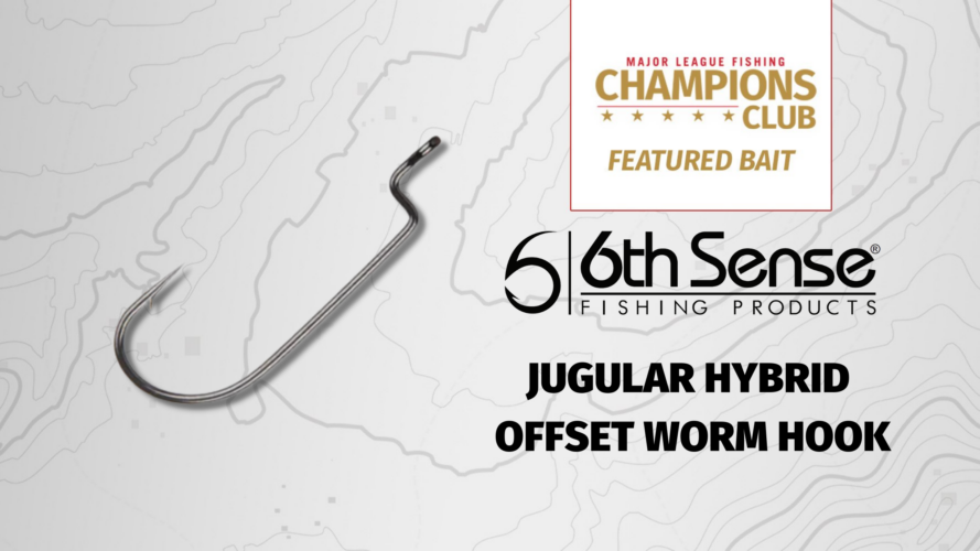 Image for Featured Bait: 6th Sense Jugular Hybrid Offset Worm Hook