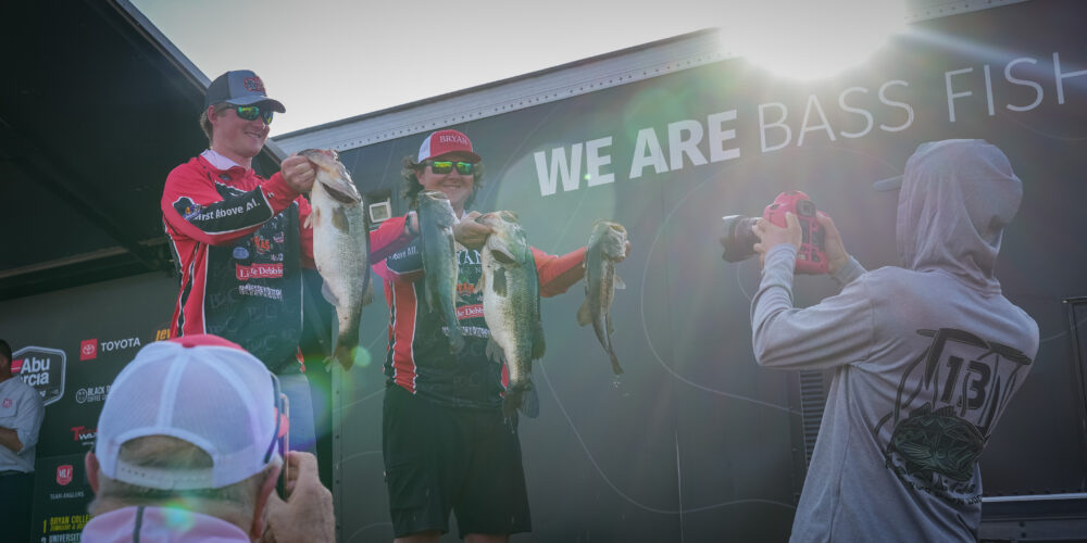 Image for Big Bag Boosts Bryan College’s Conner DiMauro, Justin Botts into Day 1 Lead at College Fishing National Championship