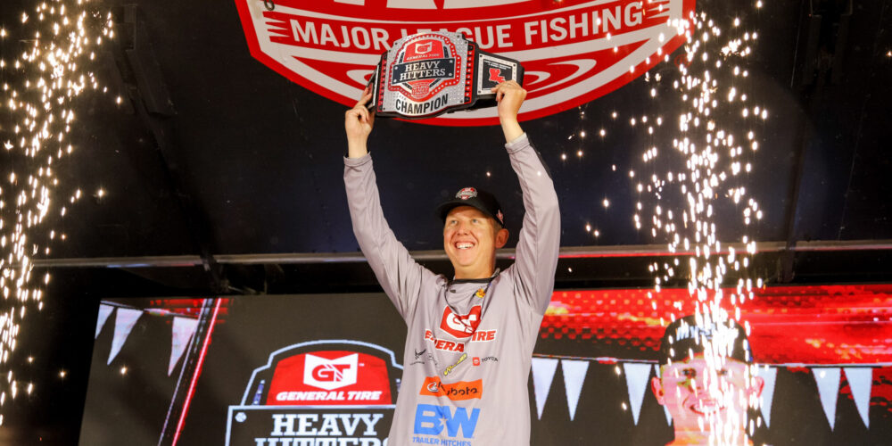 Image for Jones Jr. wins General Tire Heavy Hitters Presented by Bass Pro Shops to earn $100K, Thrift catches $100K Big Bass