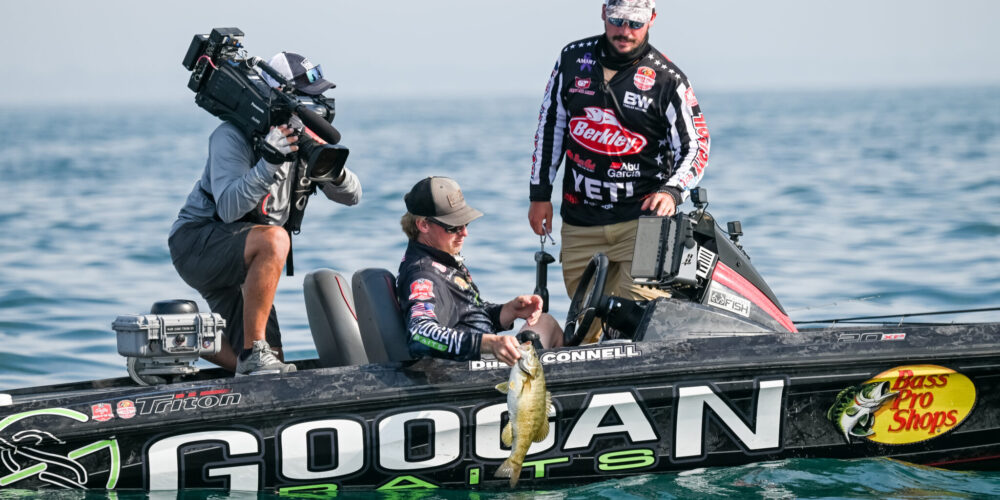 Image for Connell bags 22 pounds of Lake St. Clair smallmouth to post Day 2 lead