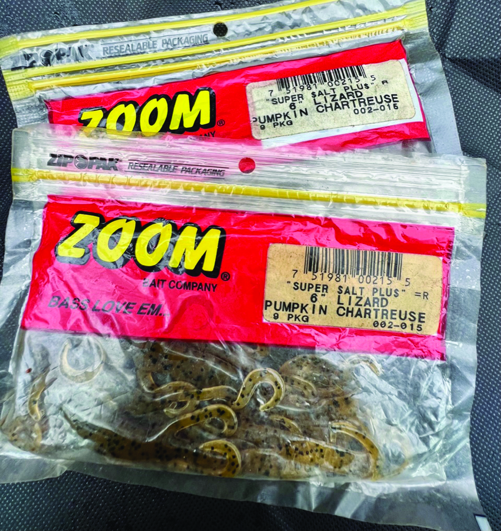 2 Packs (40 Baits) Zoom Trick Worm Watermelon Red Chartreuse