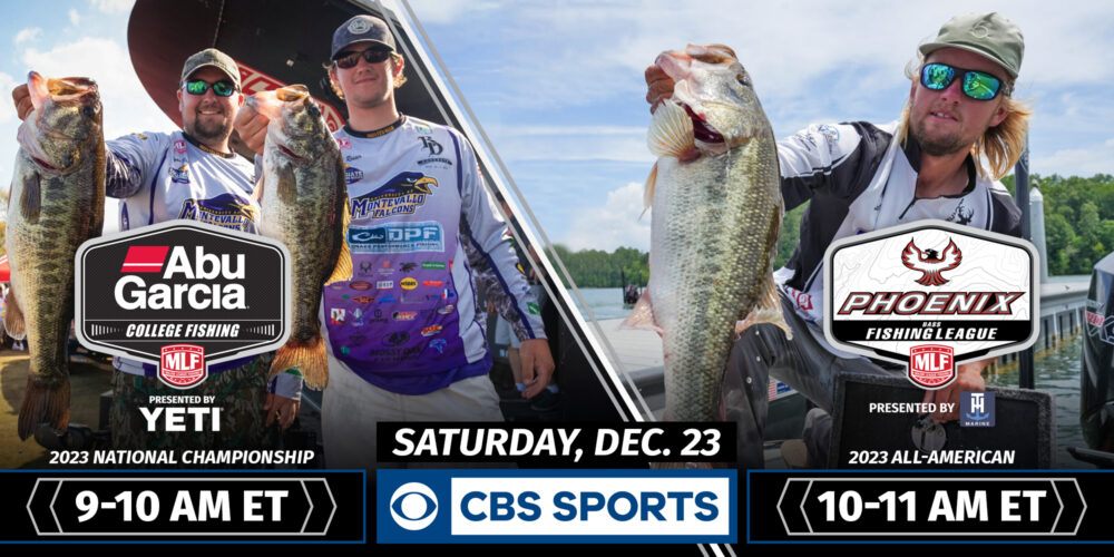 Abu Garcia College Fishing National Championship and Phoenix Bass Fishing  League All-American events to premiere Saturday on CBS Sports - Major League  Fishing