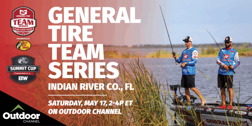 Image for MLF General Tire Team Series Bass Pro Shops Summit Cup Presented by B&W Trailer Hitches Filmed in Indian River Co. to premiere Saturday on Outdoor Channel