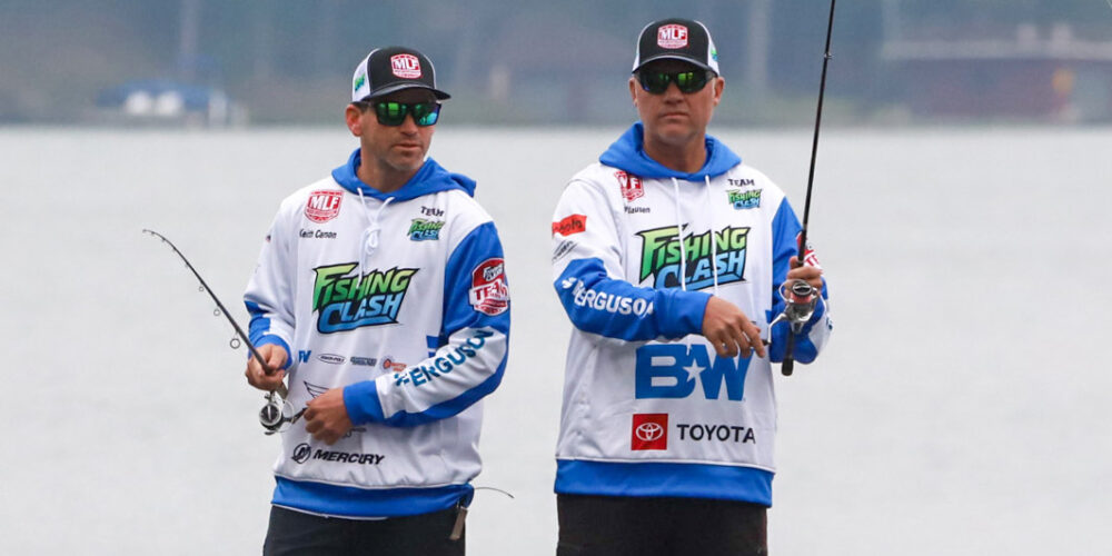 Image for Team Fishing Clash’s Carson, Clausen lead wire-to-wire in Elimination Round Match 1 at Knighten Industries Heritage Cup Presented by Bass Boat Technologies