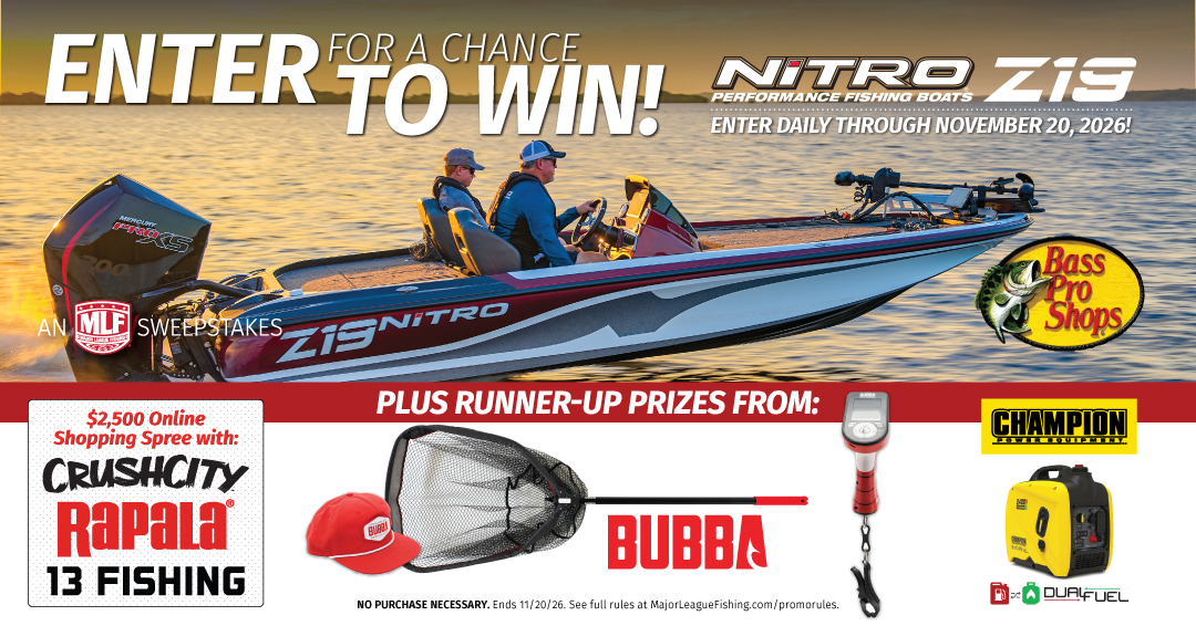 Major League Fishing announces 2026 MLF Bass Pro Shops Z19 Sweepstakes