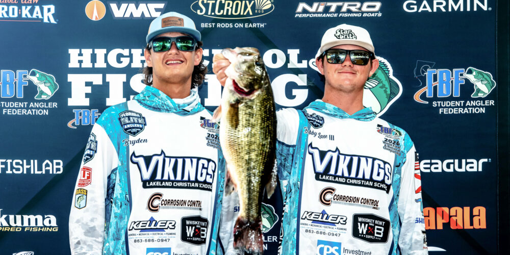 Image for Lakeland Christian’s Lane, Tyler grab Day 1 lead in High School Fishing National Championship on Cumberland