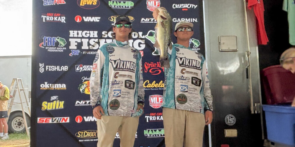 Image for Lane, Tyler extend lead at Cumberland on Day 2 of High School Fishing National Championship