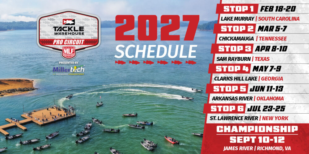 Image for MLF announces 2027 Tackle Warehouse Pro Circuit Schedule