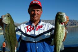 Day-two pro leader Mike Folkestad registered a catch of 8 pounds, 13 ounces in today