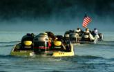 Pro finalists head out onto the open waters of Wheeler Lake in the final round of the 2003 Forrest Wood Open.