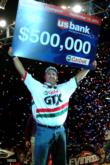 As confetti poured down from the rafters, David Dudley of Manteo, N.C., proudly displayed his $500,000 first-place check after winning the 2003 FLW Championship.