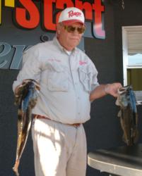 Pro Larry Inman of Greensboro, N.C., is in third with a two-day total of 29 pounds, 2 ounces.