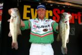 Fuji pro Wesley Strader of Spring City, Tenn., is in third after day one with 22 pounds, 5 ounces.