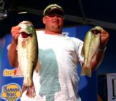 Stephen Tosh Jr. of Waterford, Calif., leads the 200-angler co-angler field with an opening-day catch of five bass that weighed 13 pounds, 14 ounces.