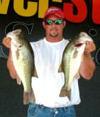 Pro Bobby Lane of Lakeland, Fla., is in third place with 19 pounds, 11 ounces.
