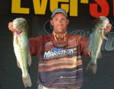 Pro Pat Fisher of Dacula, Ga., is in fourth place with 18 pounds, 1 ounce.