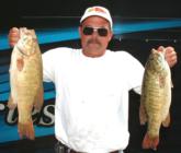 Glenn Billhimer of South Bend, Ind., leads the Co-angler Division of the EverStart Series Northern Division event on the Detroit River with 17 pounds, 14 ounces.
