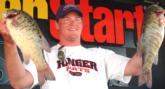Trevor Jancasz of White Pigeon, Mich., leads the co-angler division of the EverStart Series Northern on the Detroit with 16 pounds, 6 ounces.