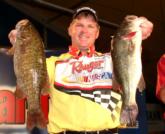 Pete Gluszek of Franklinville, N.J., weighed in just three bass today, but placed third in the Pro Division with 12 pounds, 3 ounces.