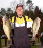 Earl Dalton of Jackson, Calif., took the early co-angler lead with two bass weighing 8 pounds even.