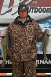 Nathan Fuller of Hillsboro, Ga., posted a two-day catch of 26 pounds, 8 ounces to grab the No. 1 qualifying position in the Co-angler Division heading into tomorrow's semifinal round of competition.