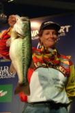 Co-angler Judy Israel displays the day