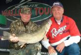 Mike Hiser and Keith Strauss display an 11 pound, 12 ounce Lake Erie monster.
