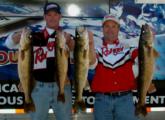 Mark Keenan and Ryan Jirik display their day-three catch from Green Bay.