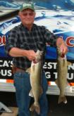 Co-angler Gary Chase finished in third place after day one on Devils Lake.