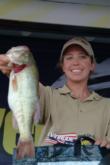 Melinda Mize entered the tournament off the waiting list and finished in fifth place on the co-angler side.