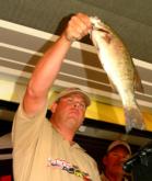 Co-angler Del Smith of Castalia, Ohio, was runner-up in the EverStart Northern opener with 10 bass weighing 42 pounds, 1 ounce, worth $3,850.