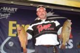 Pro Christopher King of South Amherst, Ohio, is in second with a two-day total of 36 pounds, 1 ounce.