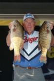 Pro Steve Clapper of Lima, Ohio, is in second with 18 pounds, 7 ounces.