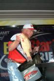 Pro Steve Clapper of Lima, Ohio, finished third with a two-day total of 34 pounds, 6 ounces.
