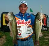 Pro Clark Wendlandt of Cedar Park, Texas, weighed in five bass worth 14 pounds even and claimed fifth place.