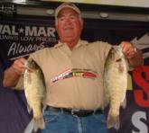 Veteran co-angler Homer Stephens is currently second with a day-three catch of 13-14.