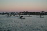 The top-10 boats head out of Cotton Bayou for the final day of competition in the Wal-Mart FLW Redfish Series.