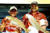 Kim Bain and Andre Moore, who fish together as a redfish team in the FLW Redfish Series, announced their engagement in August 2005.