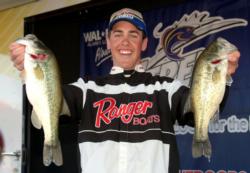 John Billheimer Jr. of Discovery Bay, Calif., a 16-year-old pro fishing his first Stren Series event, caught four bass Friday weighing 11 pounds, 7 ounces to take the lead going into the final day of the Western Division event on Lake Havasu.