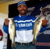 Landing one of the two limits caught Friday, pro Aaron Coleman's weight of 9 pounds, 7 ounces put him in third place.