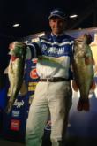 Danny Correia ended day one in 15th place with these two bass alone, which weighed a combined 17 pounds, 1 ounce.