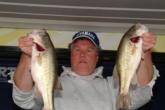 Pro Patrick Hailstones of Cincinatti, Ohio, is in fourth with three bass weighing 6 pounds, 10 ounces.