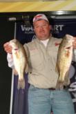 Pro Barry Isbell of Trussville, Ala., is in second with three bass weighing 8 pounds, 11 ounces.