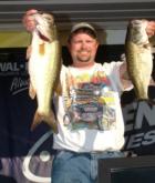 Aaron Fahnestock of Enterprise, Ala., leads the co-anglers in the Stren Series event on Lake Eufaula with 19 pounds, 4 ounces.